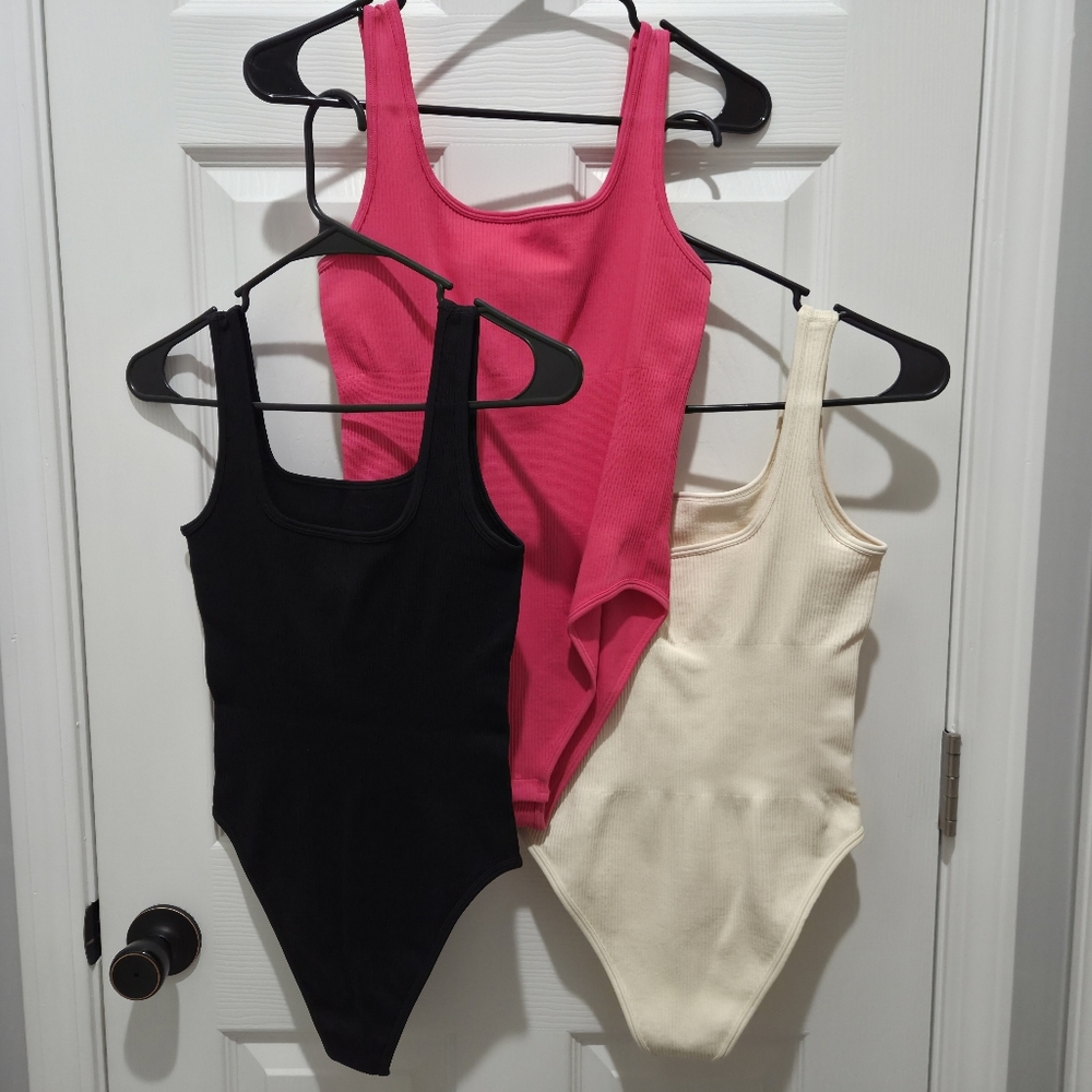 3-Pack Ribbed Bodysuits Sleeveless Tank
